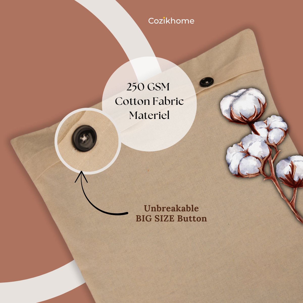 Pack of 30 Cotton Saree Covers – Button Closure with Net Window (16x14")