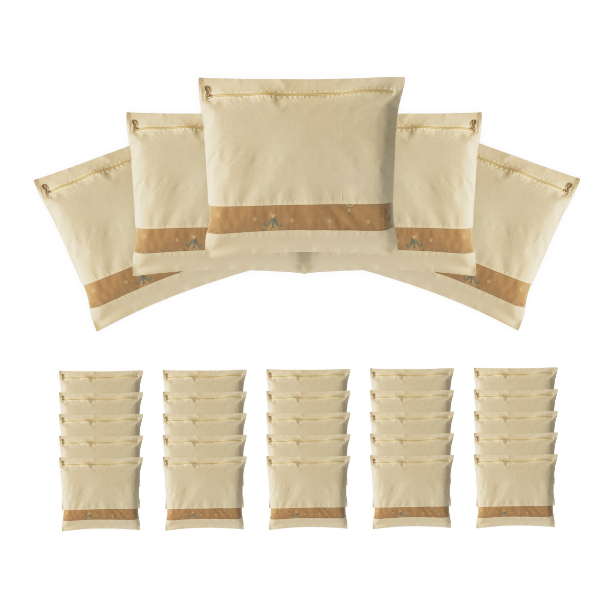 Pack of 30 Cotton Saree Cover With Zipper & Net Window (Size 16.5 X 14.5 Inch)