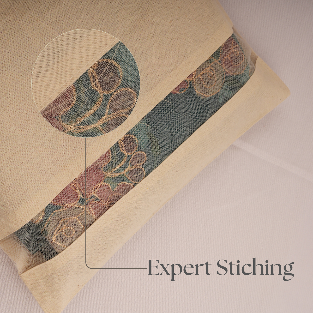 Pack of 10 Cotton Saree Covers – Button Closure with Net Window (16x14")