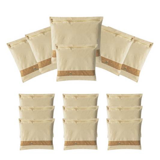 Pack of 18 Cotton Saree Cover With Zipper & Net Window (Size 16.5 X 14.5 Inch)