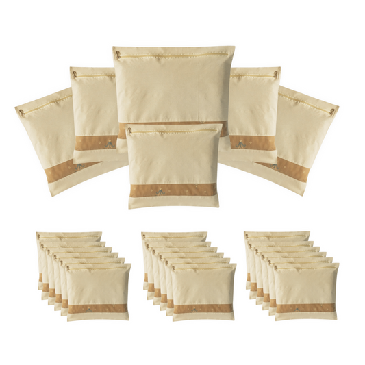Pack of 24 Cotton Saree Cover With Zipper & Net Window (Size 16.5 X 14.5 Inch)