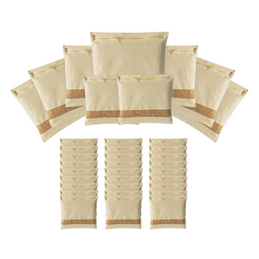 Pack of 36 Cotton Saree Covers – Zipper Closure with Net Window (14x16")