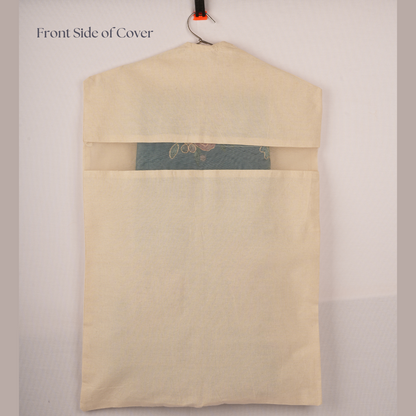 Set of 36 Hanging Cotton Saree Covers – Off-White (28x18")